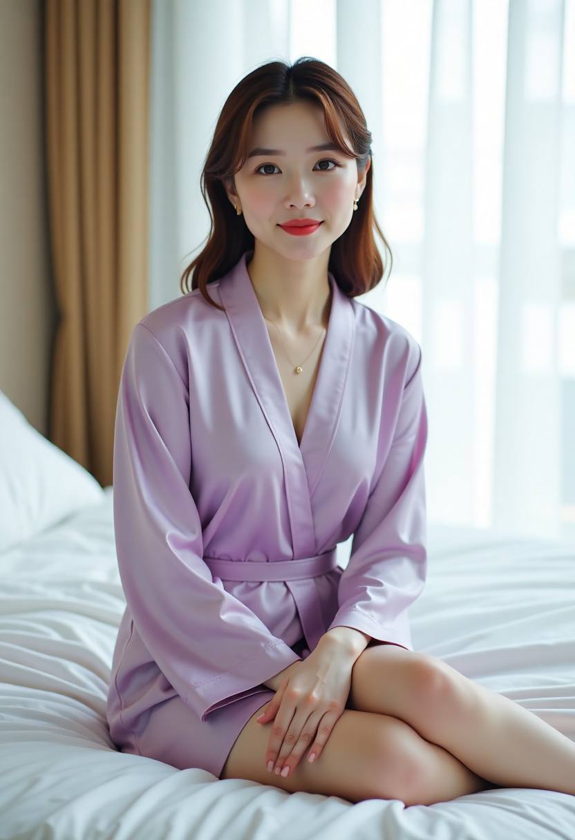 古风人物在舞台上手持麦克风