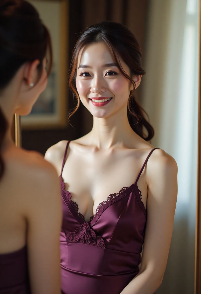 温暖厨房中的家人准备晚餐